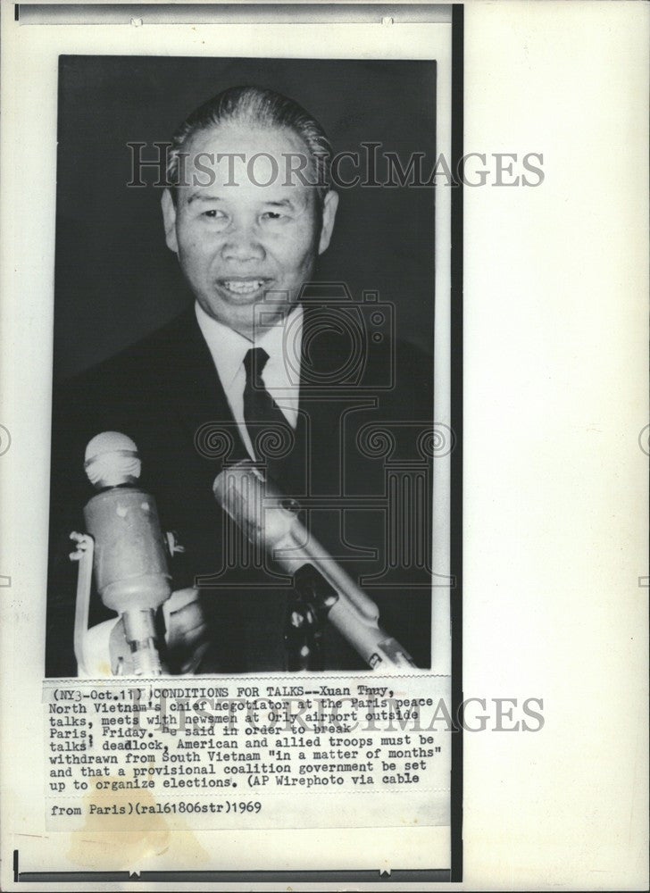 1969 Press Photo Xuan Thuy politician - Historic Images