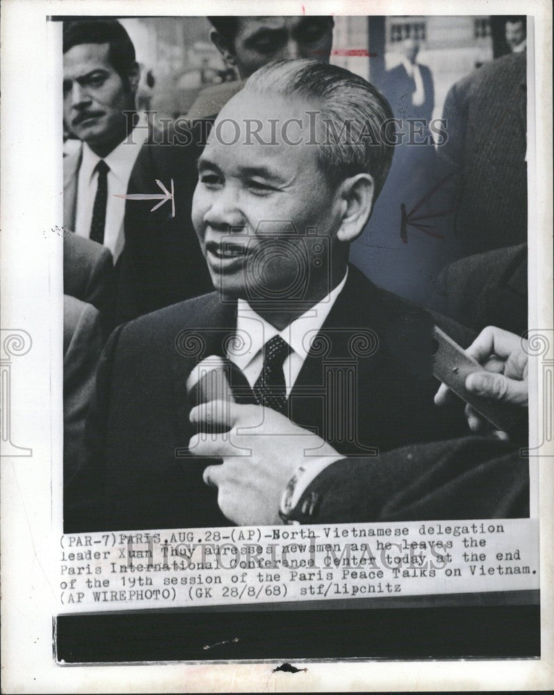 1968 Press Photo vietnam leader Xuan thoy inter confer - Historic Images