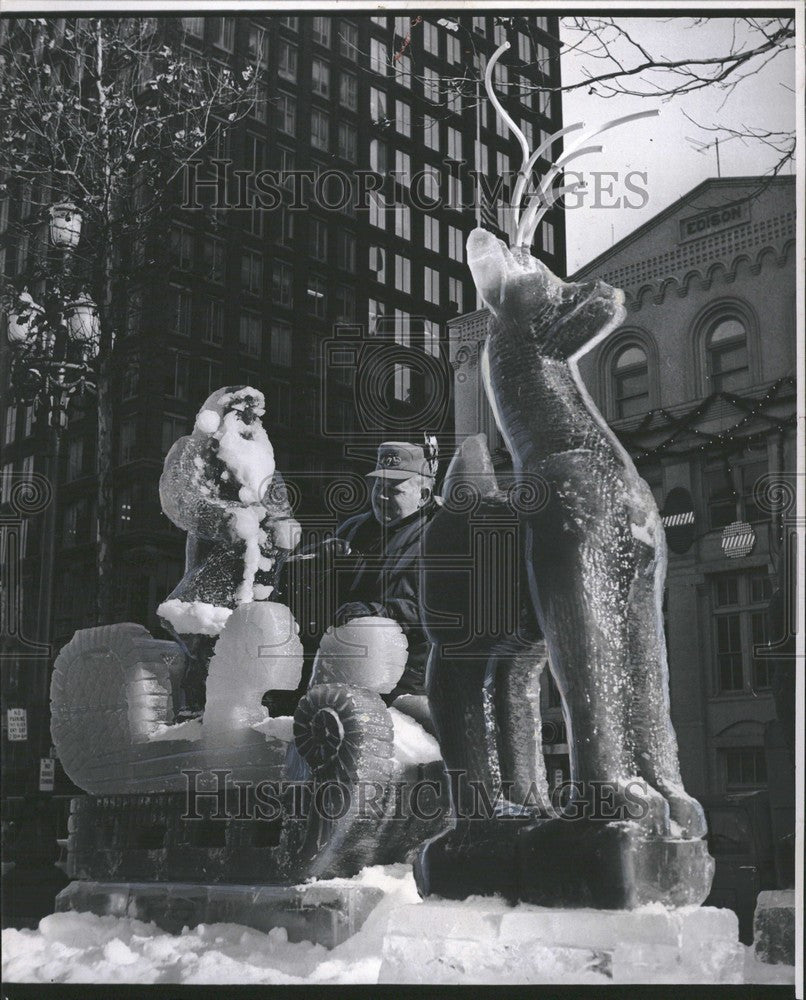 1963 Press Photo Ice Sculpture - Historic Images