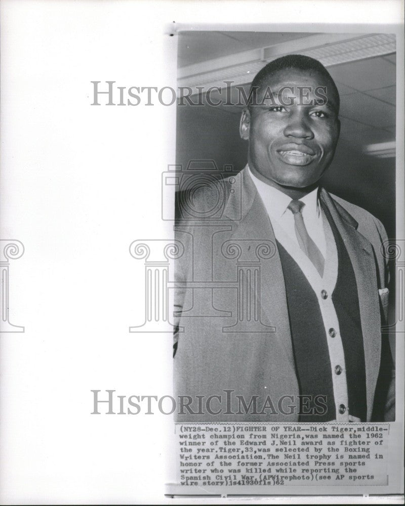 1962 Press Photo Dick Tiger Boxer - Historic Images