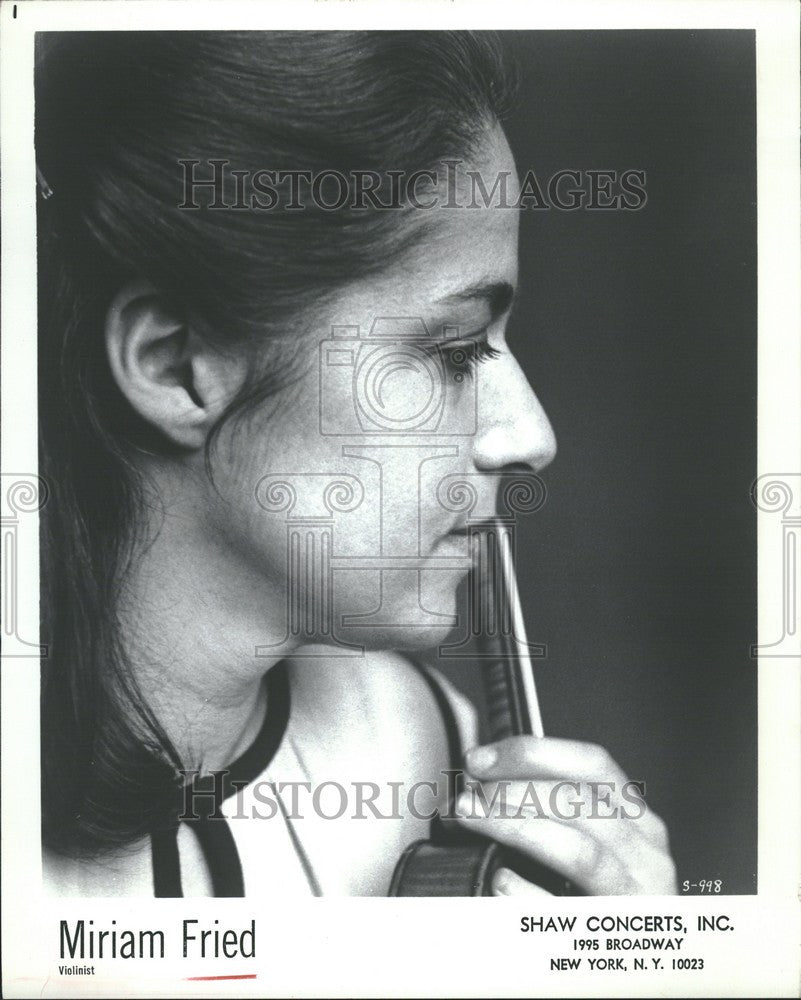 1983 Press Photo Miriam Fried Violinist - Historic Images