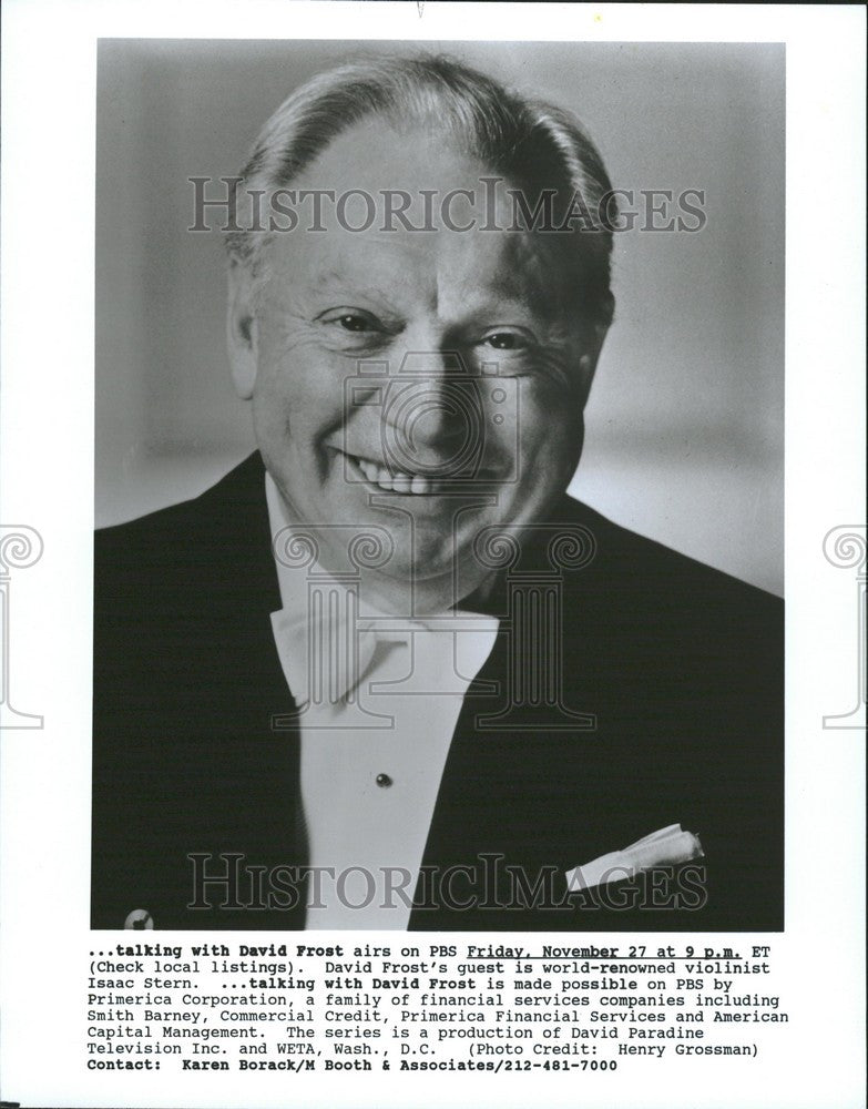 Press Photo Sir David Paradine Frost Journalist - Historic Images