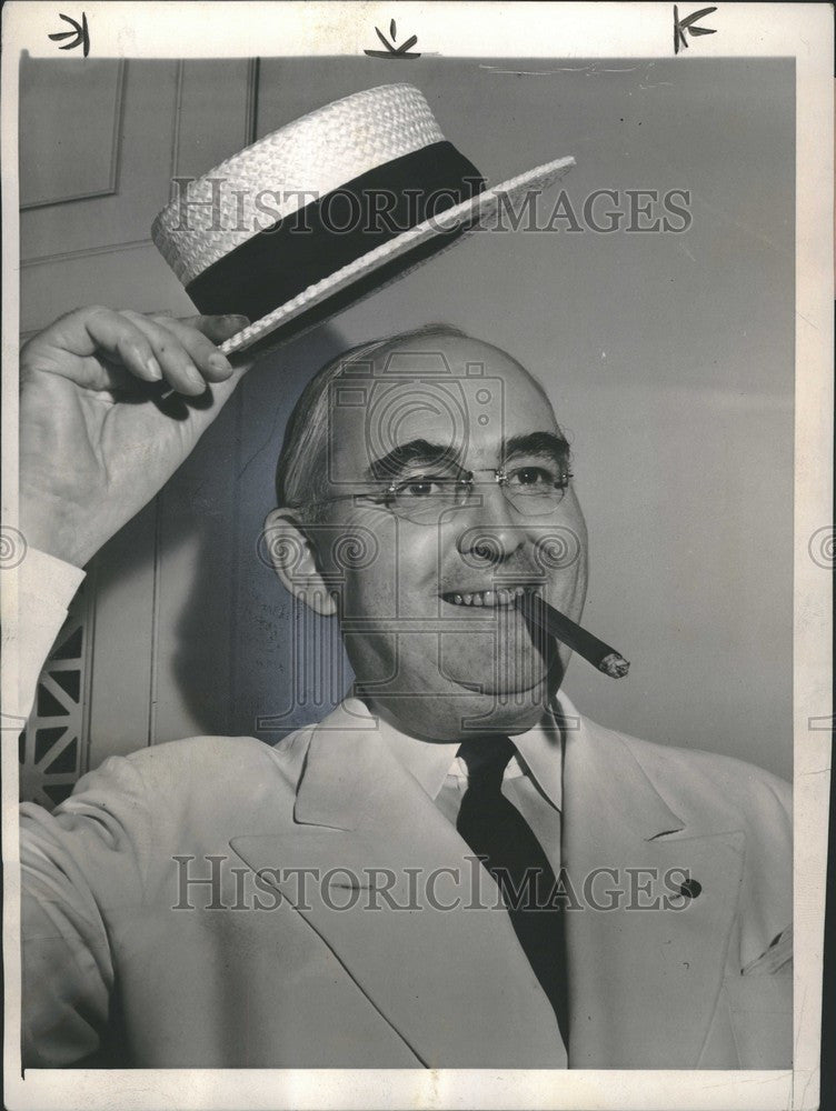 1940 Press Photo Arthur Hendrick Vandenberg Senator Mic - Historic Images