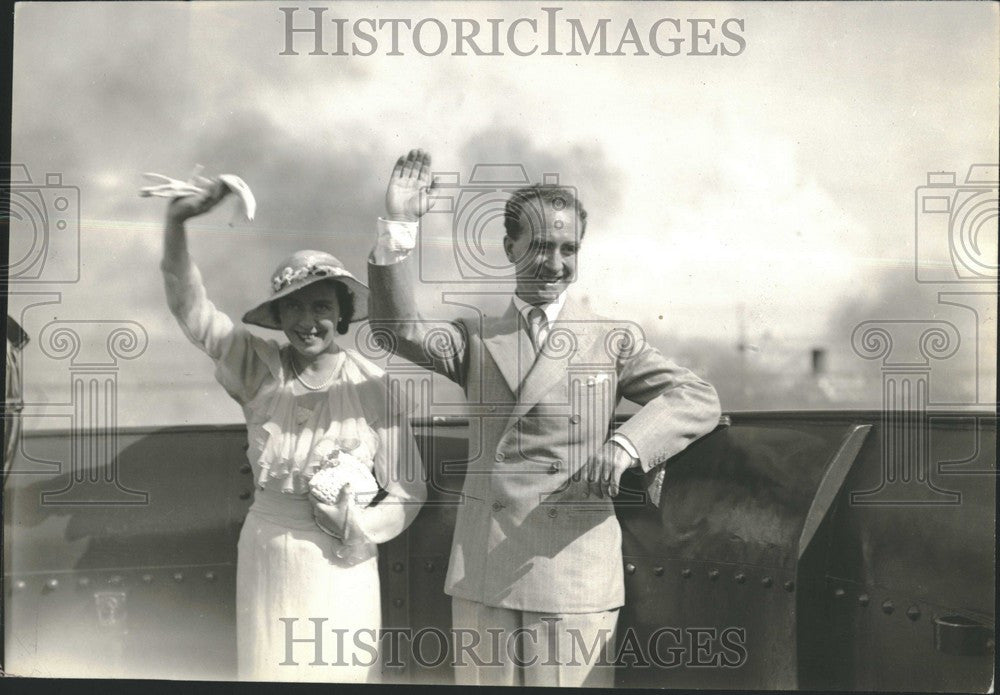 1933 Press Photo Governor General Murphy Manila Ship - Historic Images