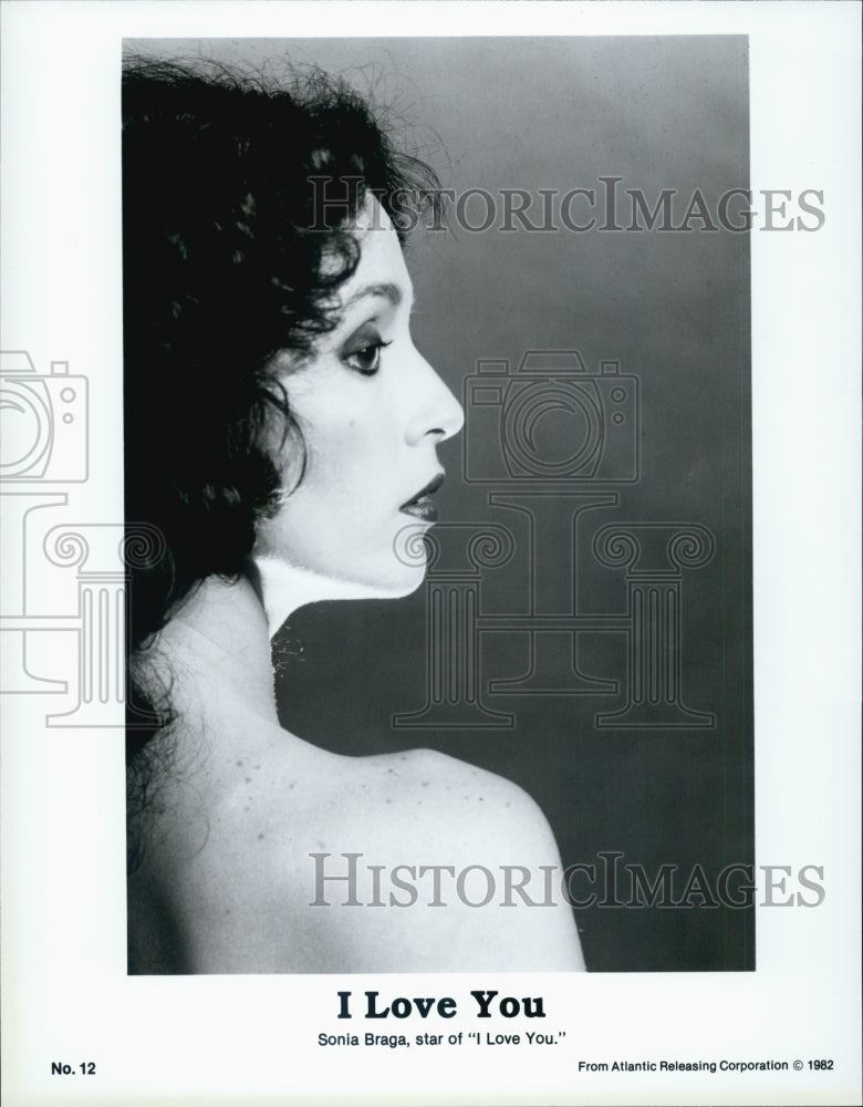 1982 Press Photo Sonia Braga, star of &quot;I Love You&quot; - Historic Images