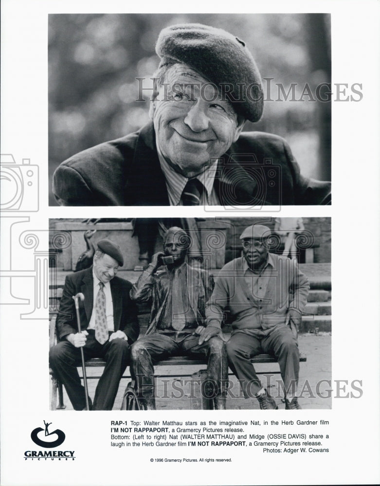 1996 Press Photo Walter Matthau & Ossie Davis in "I'm Not Rappaport" - Historic Images