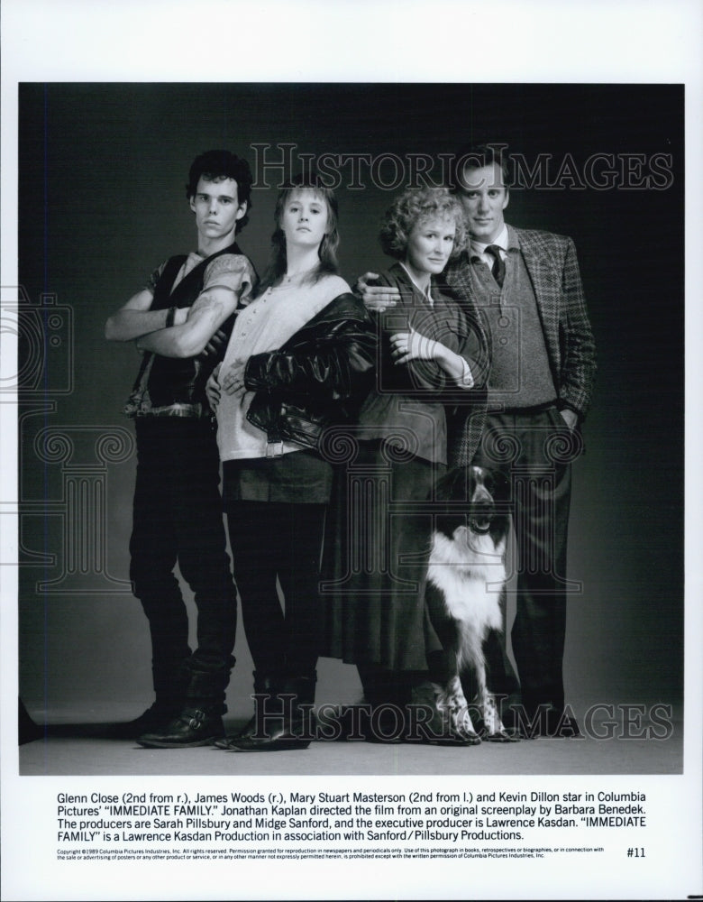 1988 Press Photo Glenn Close, James Wood cast of &quot;Immediate Family&quot; - DFPG00419 - Historic Images