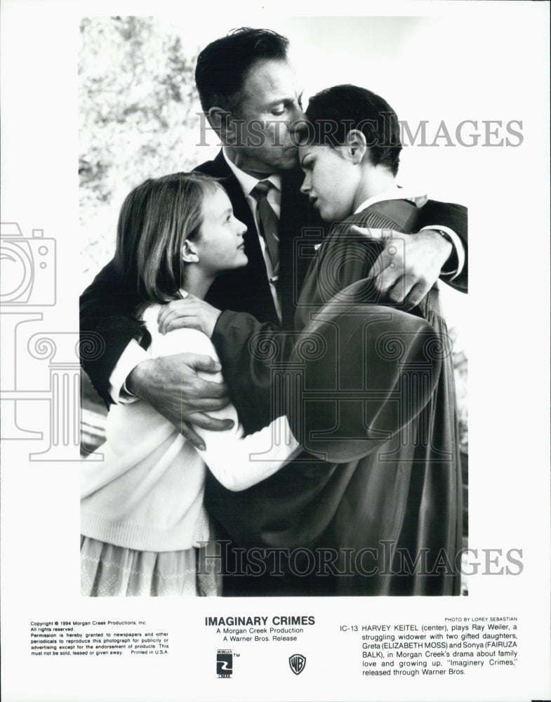 1994 Press Photo Harvey Keitel, Elizabeth Moss, Fairuza Balk, Imaginary Crimes - Historic Images