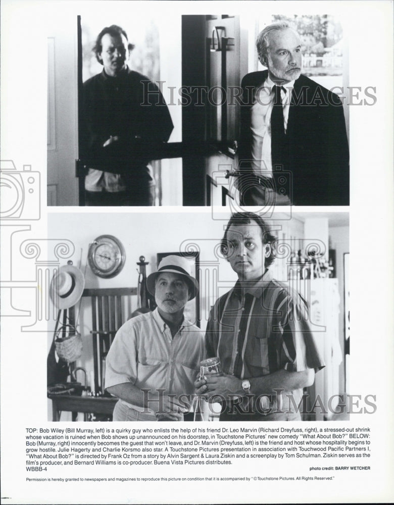 1991 Press Photo Bill Murray and Richard Dreyfuss in "What About Bob?" - Historic Images