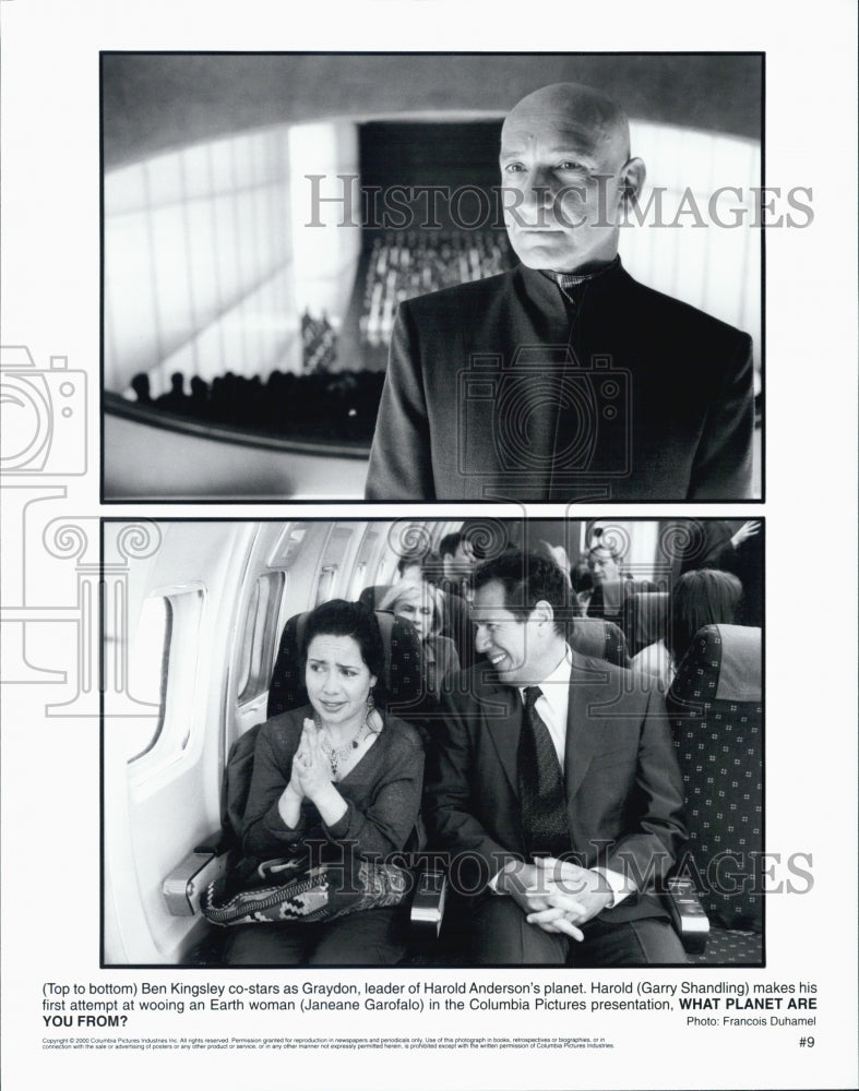 2000 Press Photo Garry Shandling & Janeane Garofalo in What Planet Are You From? - Historic Images