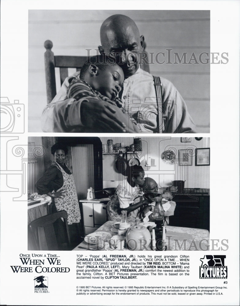 1995 Press Photo Al Freeman, Jr. in &quot;Once Upon a Time... When We Were Colored&quot; - Historic Images