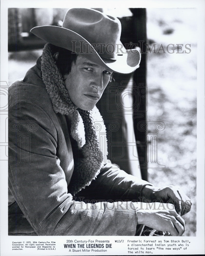 1972 Press Photo Actor Frederic Forrest "When the Legends Die" Film - Historic Images