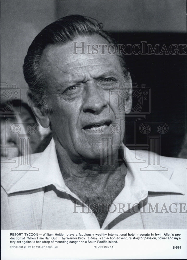 1980 Actor William Holden in &quot;When Time Ran Out&quot; Film-Historic Images