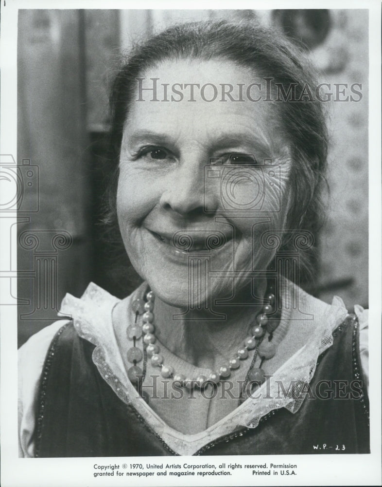 1970 Press Photo Actress Ruth Gordon in "Harold & Maude" Film - Historic Images