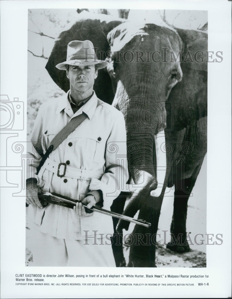 1990 Press Photo Clint Eastwood in &quot;White Hunter, Black Heart&quot; - DFPG00791 - Historic Images