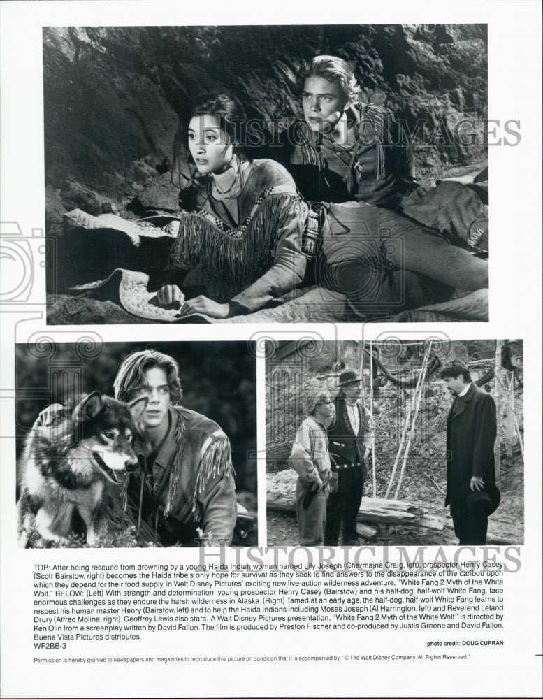Press Photo scenes from Disney film, White Fang 2 Myth of the White Wolf - Historic Images