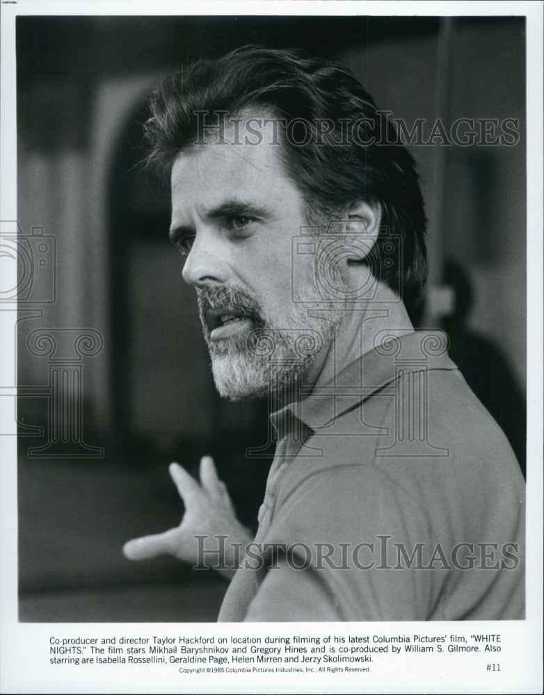 1985 Press Photo White Nights director Taylor Hackford - Historic Images