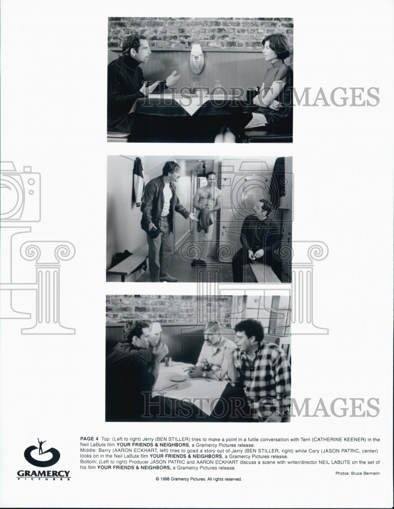 1998 Press Photo Scenes from "Your Friends & Neighbors" Film w/ Catherine Keener - Historic Images