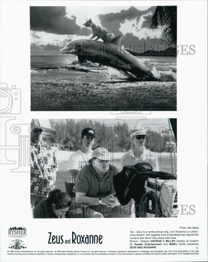 1996 Press Photo Director George T. Miller, &quot;Zeus and Roxanne&quot; Film Set - Historic Images