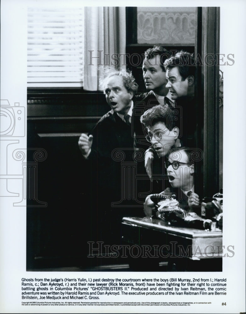 1989 Press Photo Bill Murry, Dan Aykroyd, Harold Ramis in "Ghostbusters 2" - Historic Images