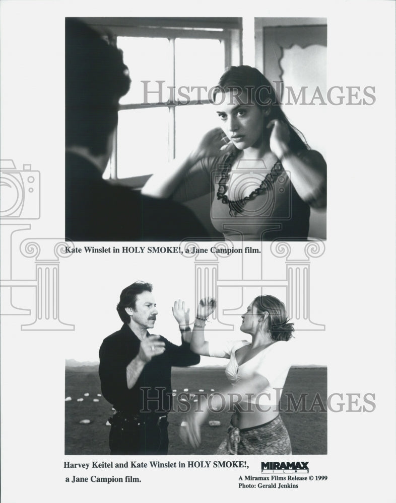 1999 Press Photo Actress Kate Winslet, Harvey Keitel in "Holy Smoke" Film - Historic Images