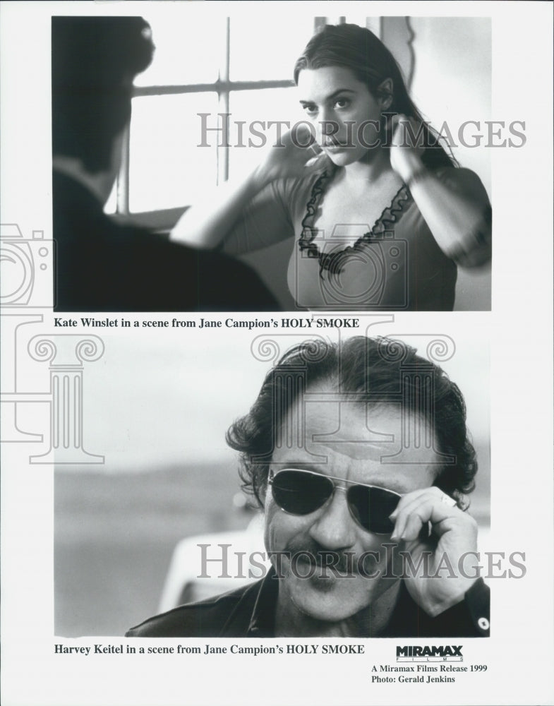 1999 Press Photo Actress Kate Winslet, Harvey Keitel in "Holy Smoke" Film - Historic Images