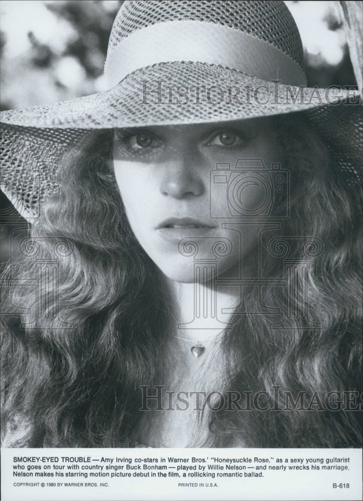 1980 Press Photo Actress Amy Irving in "Honeysuckle Rose" Film - Historic Images