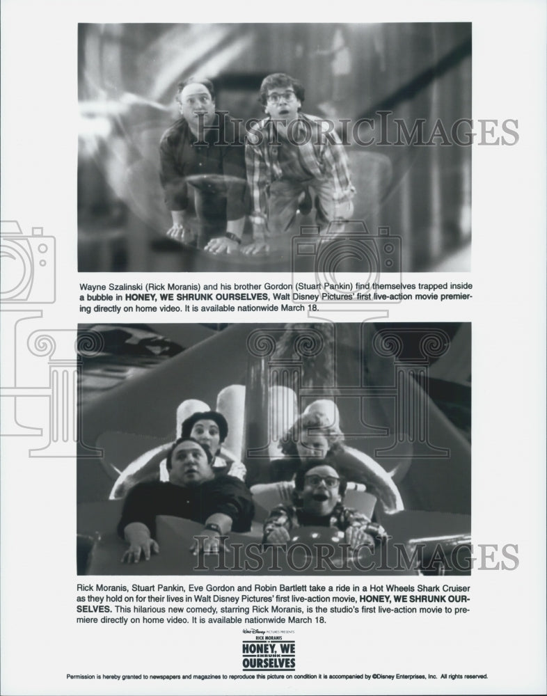 1997 Press Photo Rick Moranis, Stuart Pankin in "Honey, We Shrunk Ourselves" - Historic Images