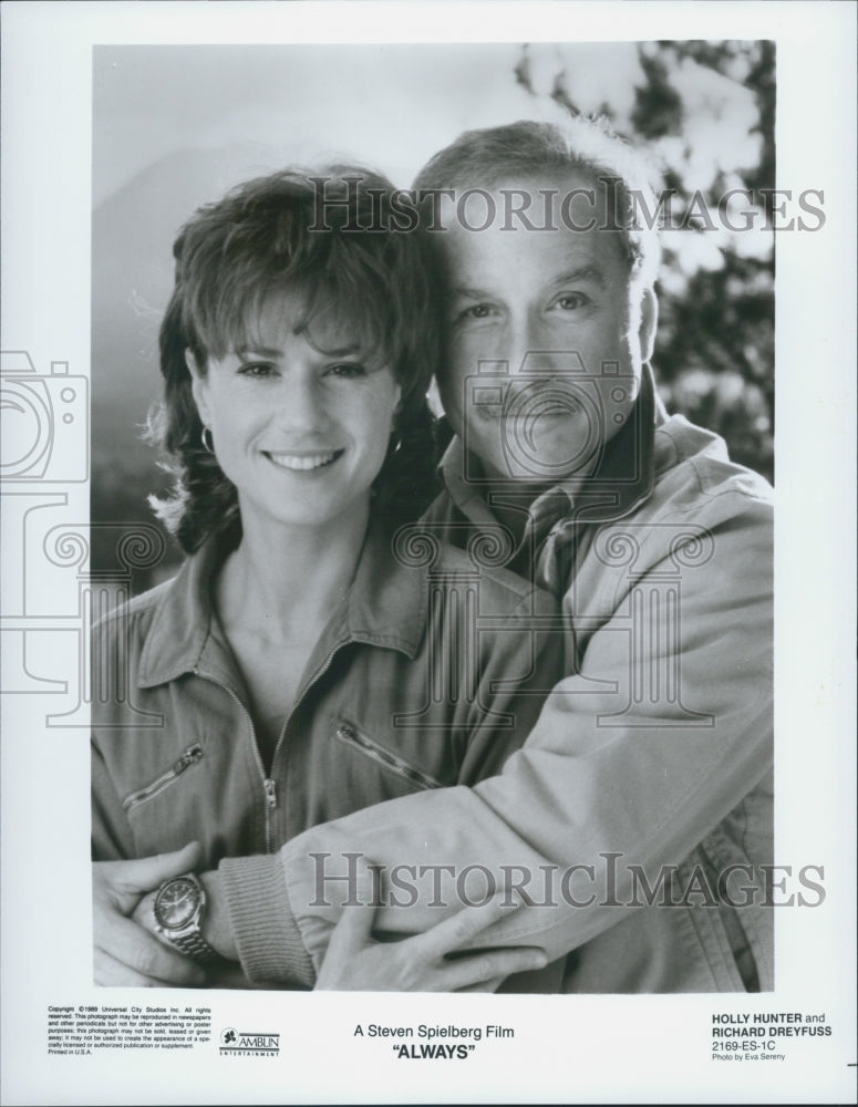 1989 Press Photo Holly Hunter and Richard Dreyfuss in the film, Always - Historic Images