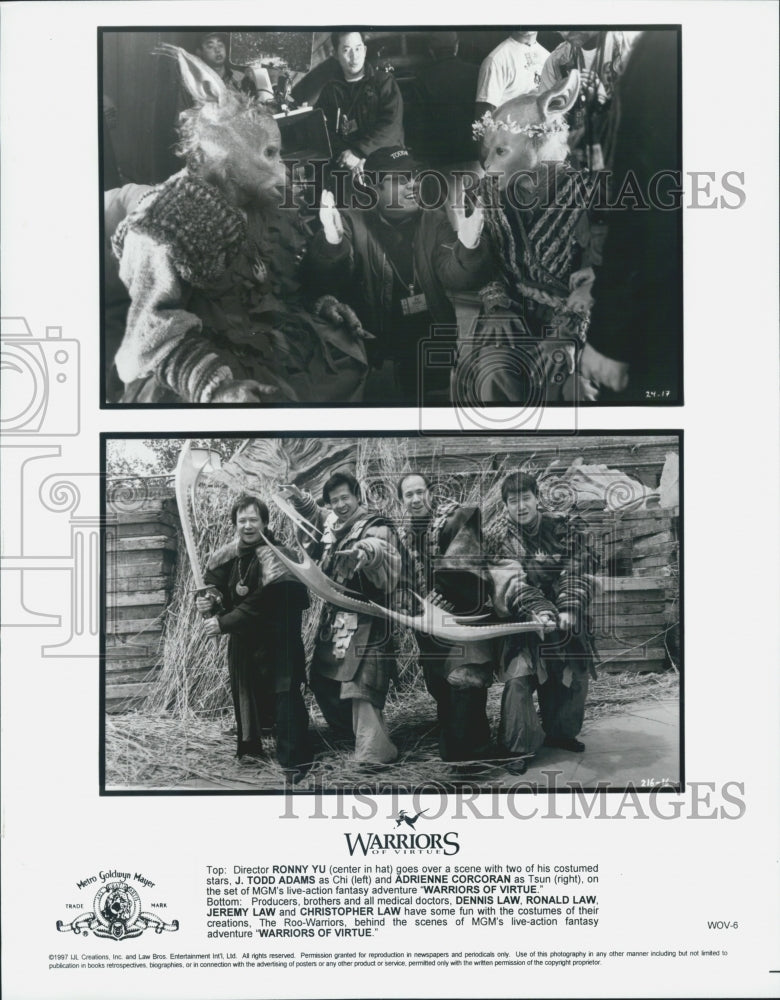 1997 Press Photo Ronny Yu Directs "Warriors of Virtue" Film - Historic Images