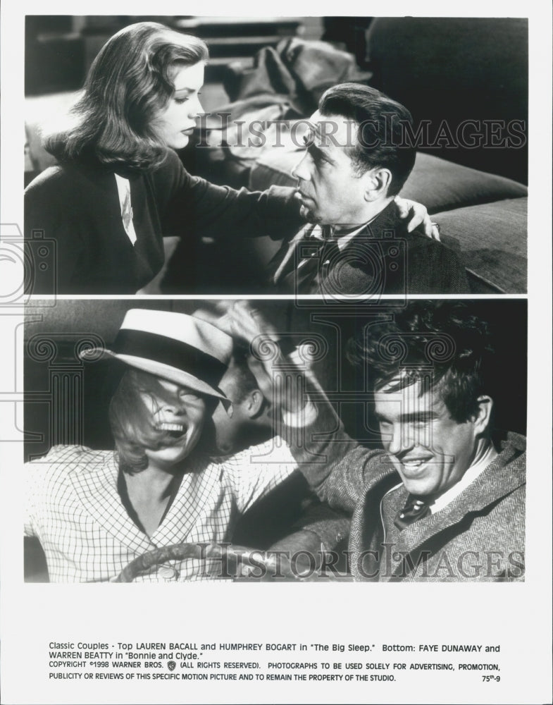 1998 Press Photo Classic Scenes from &quot;The Big Sleep,&quot; &quot;Bonnie and Clyde&quot; Films - Historic Images