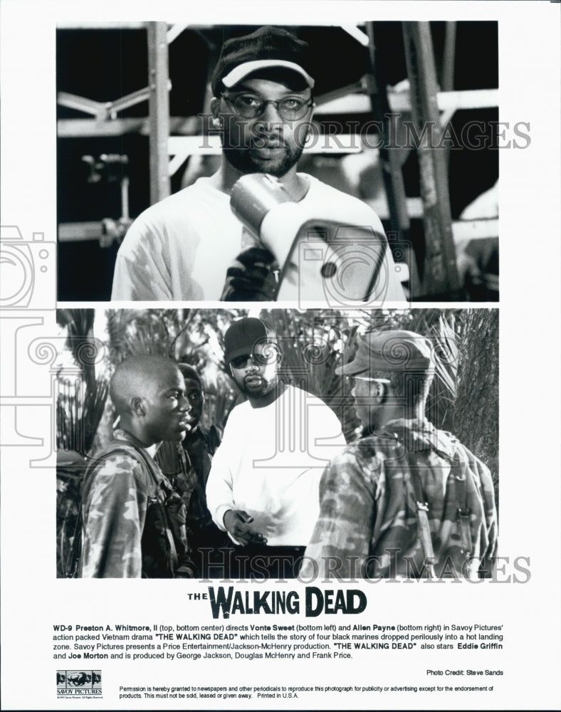 1995 Press Photo Preston A. Whitmore, II Directs "The Walking Dead" Film - Historic Images