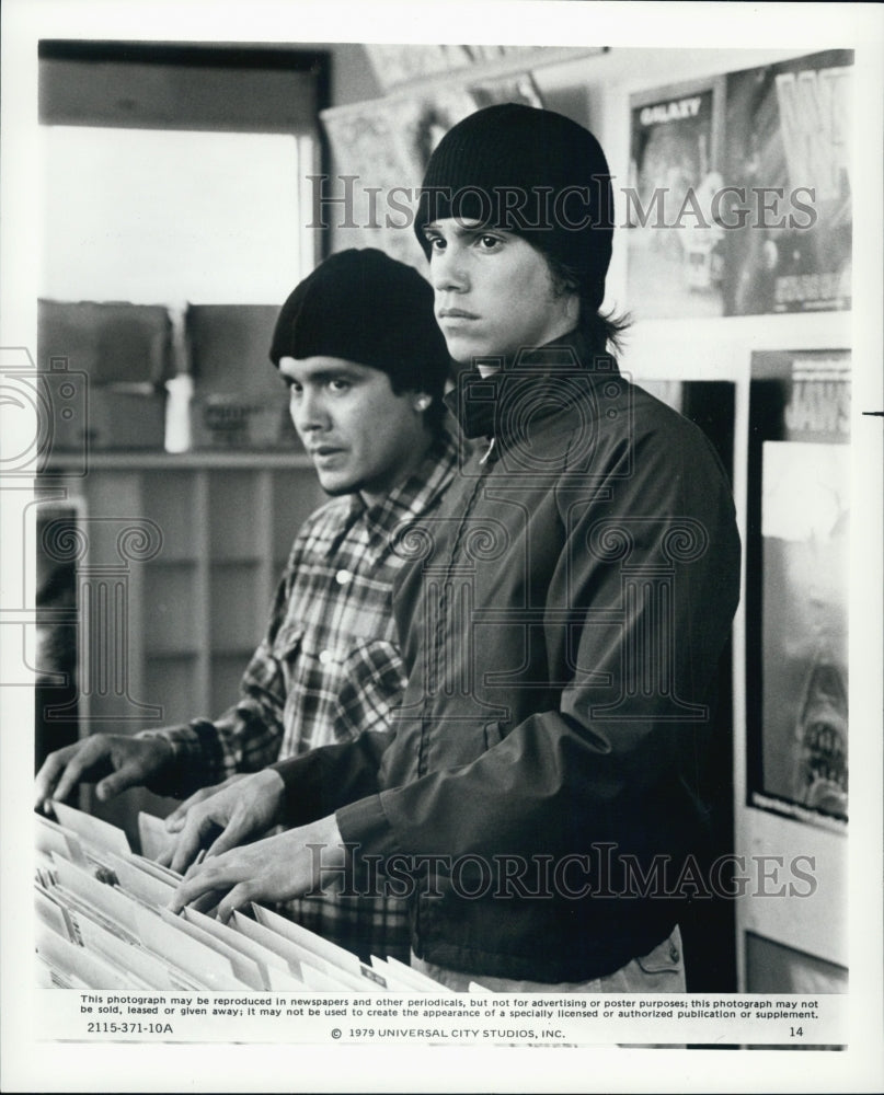 1979 Press Photo Actor Domingo Ambriz, Robby Benson in &quot;Walk Proud&quot; Film - Historic Images