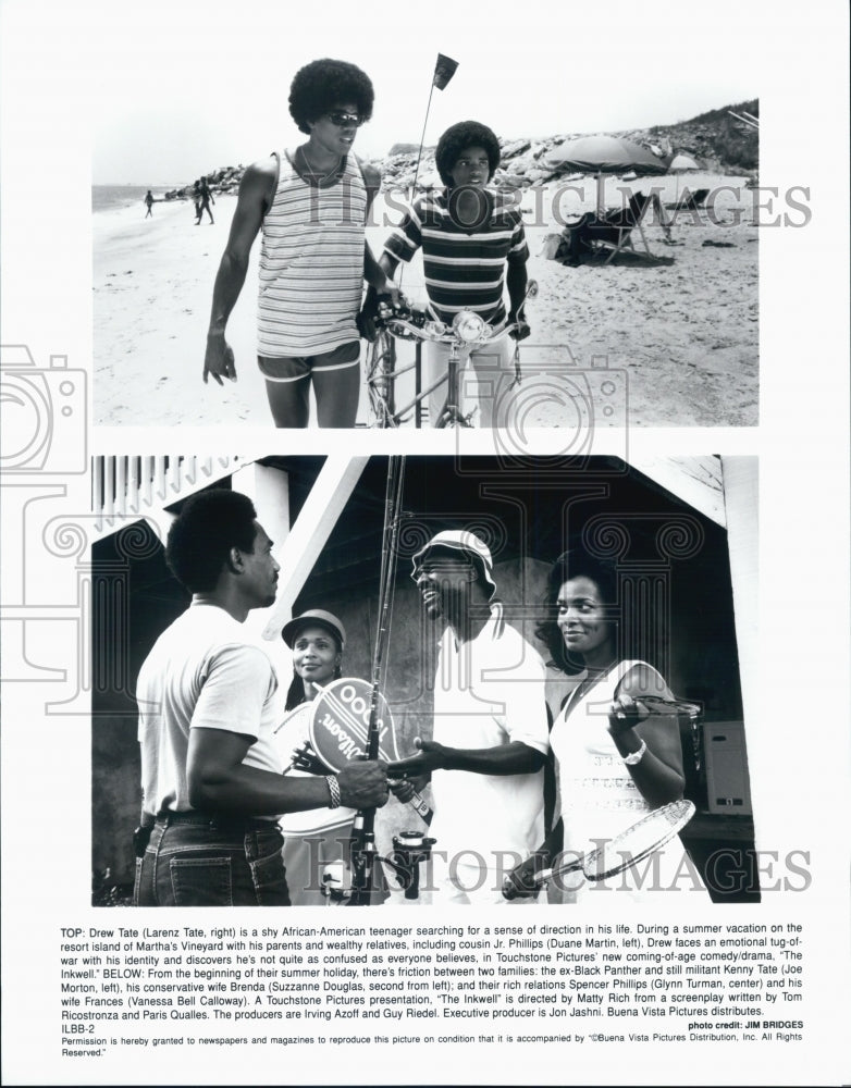 1994 Press Photo &quot;The Inkwell&quot; with Larenz Tate, Joe Morton, and Suzanne Douglas - Historic Images