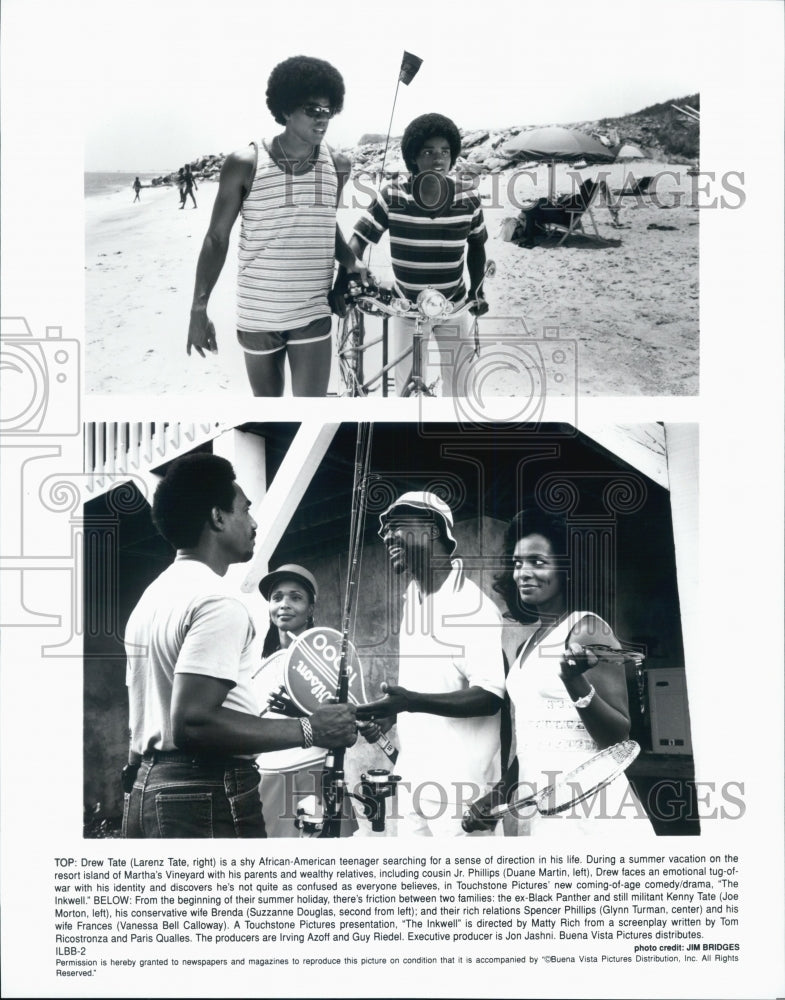 1994 Press Photo "The Inkwell" with Larenz Tate, Joe Morton, and Suzanne Douglas - Historic Images