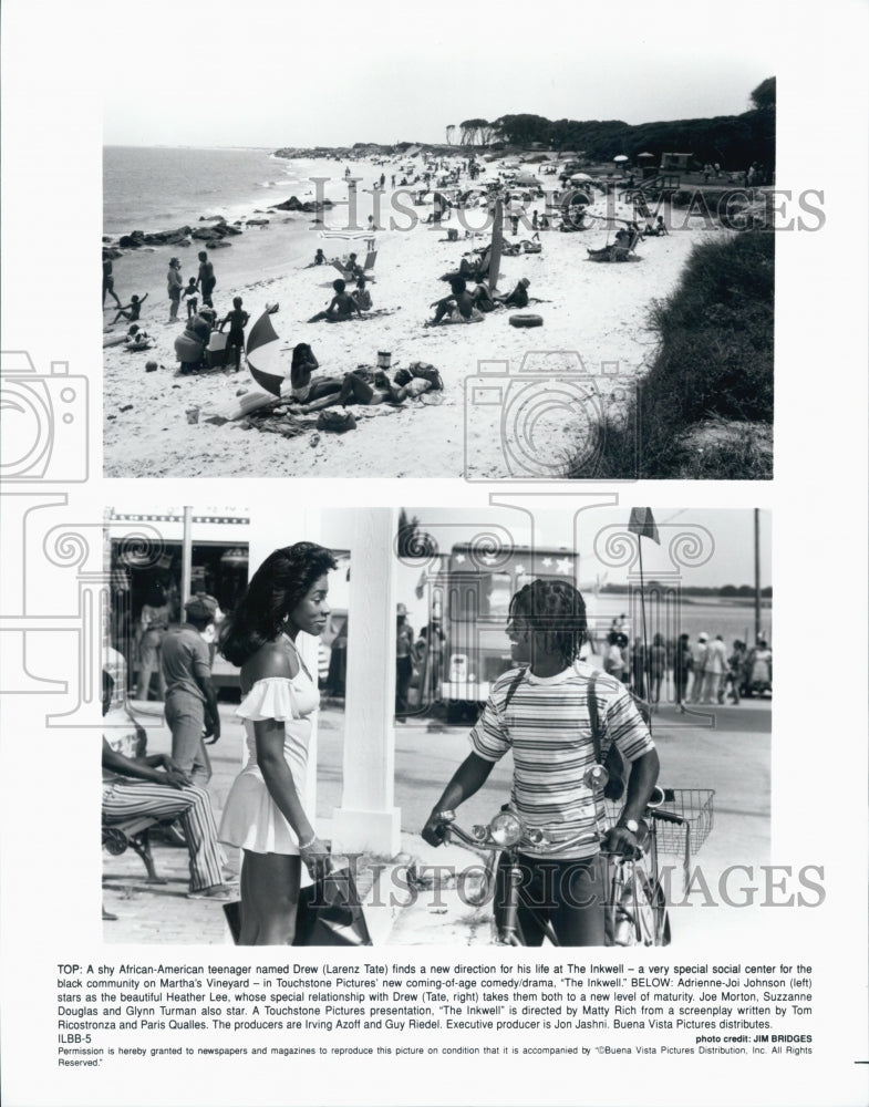 1994 Press Photo &quot;The Inkwell&quot; with Larenz Tate, Joe Morton, and Suzanne Douglas - Historic Images