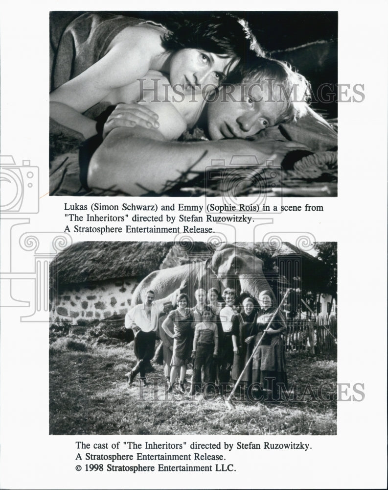 1998 Press Photo &quot;The Inheritors&quot; starring Simon Schwarz and Sophie Rois. - Historic Images