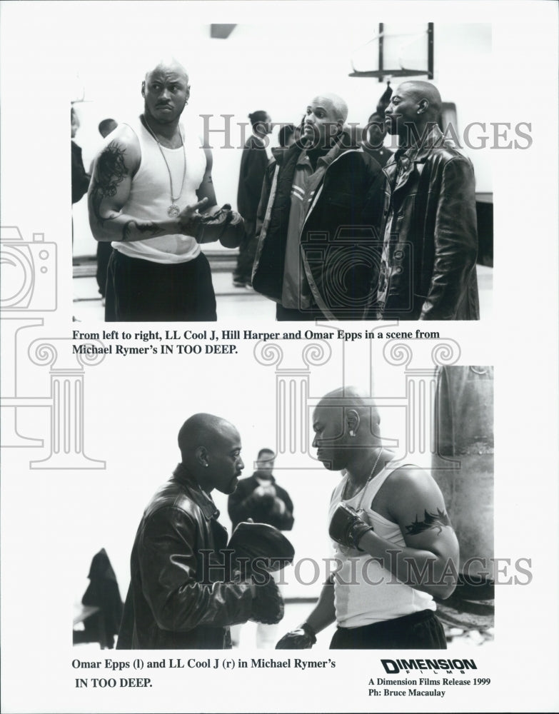 1999 Press Photo scenes from "In too Deep" film with Omar Epps and LL Cool J - Historic Images