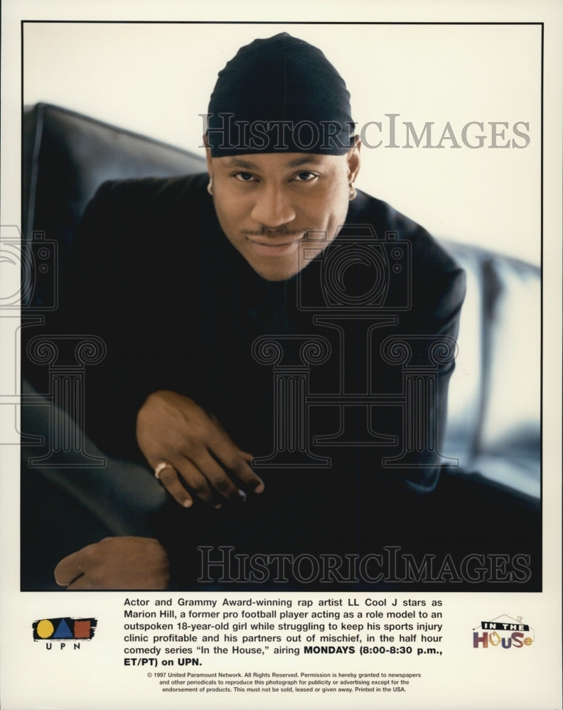 1997 Press Photo Rapper LL Cool J in &quot;In the House&quot; UPN TV Series - Historic Images