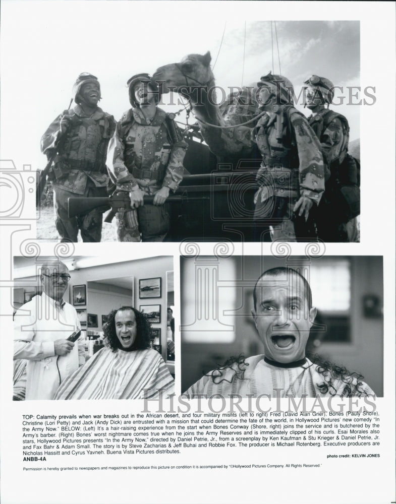 1994 Press Photo Actor Pauly Shore, David Alan Grier in &quot;In the Army Now&quot; Film - Historic Images