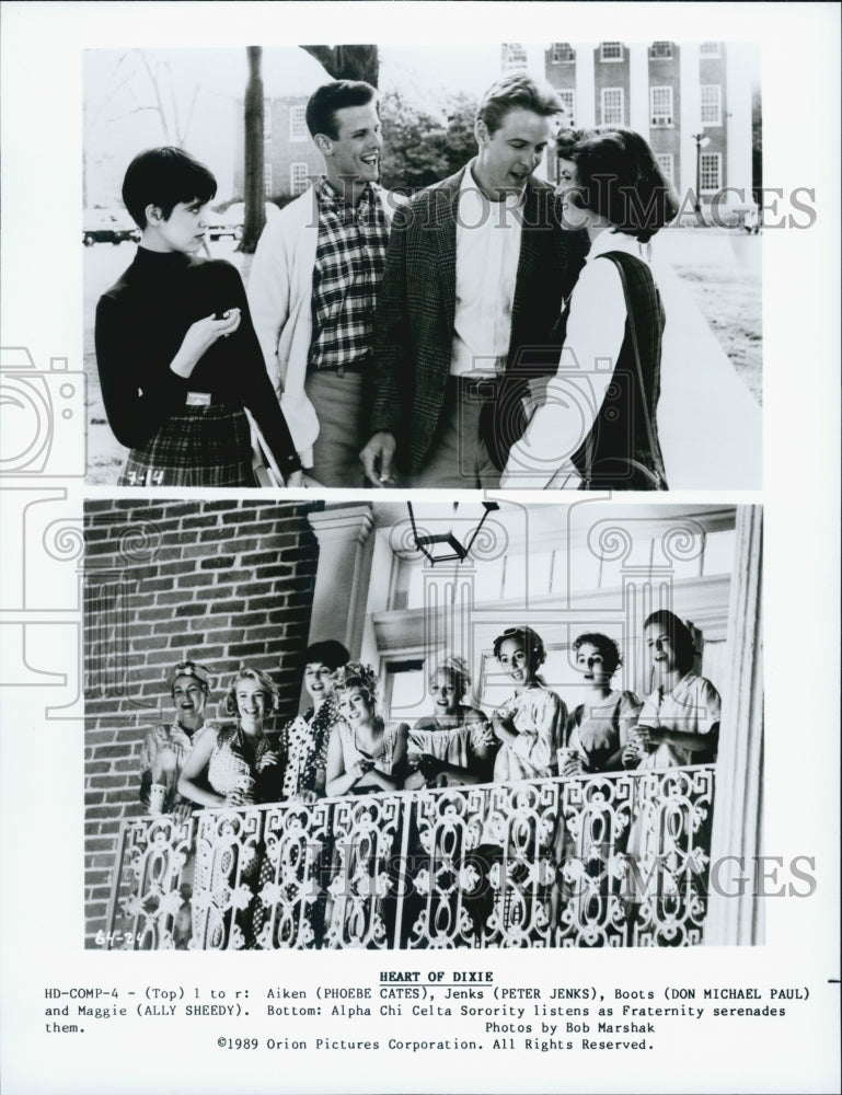 1989 Press Photo Actor Peter Jenks, Ally Sheedy in &quot;Heart of Dixie&quot; - DFPG02481 - Historic Images