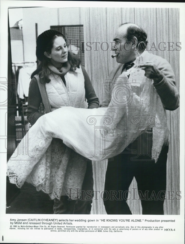 1980 Press Photo Actress Caitlin O'Heaney in "He Knows You're Alone" Film - Historic Images