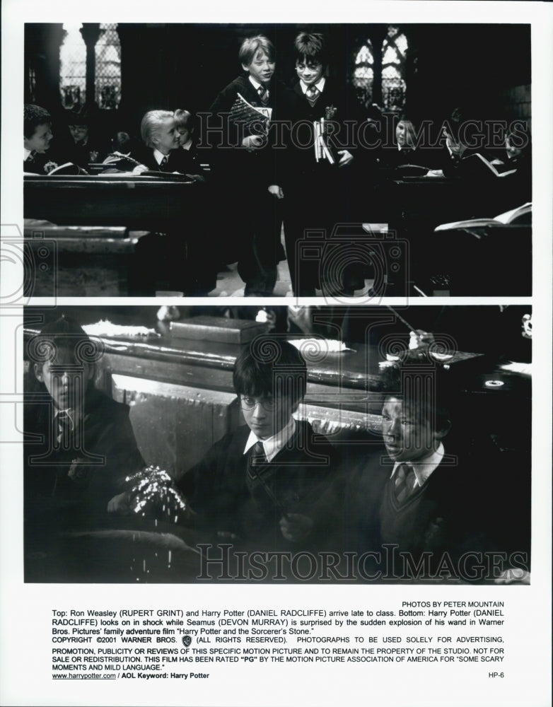 2001 Press Photo Daniel Radcliffe starring in, Harry Potter & Sorcerer's Stone - Historic Images