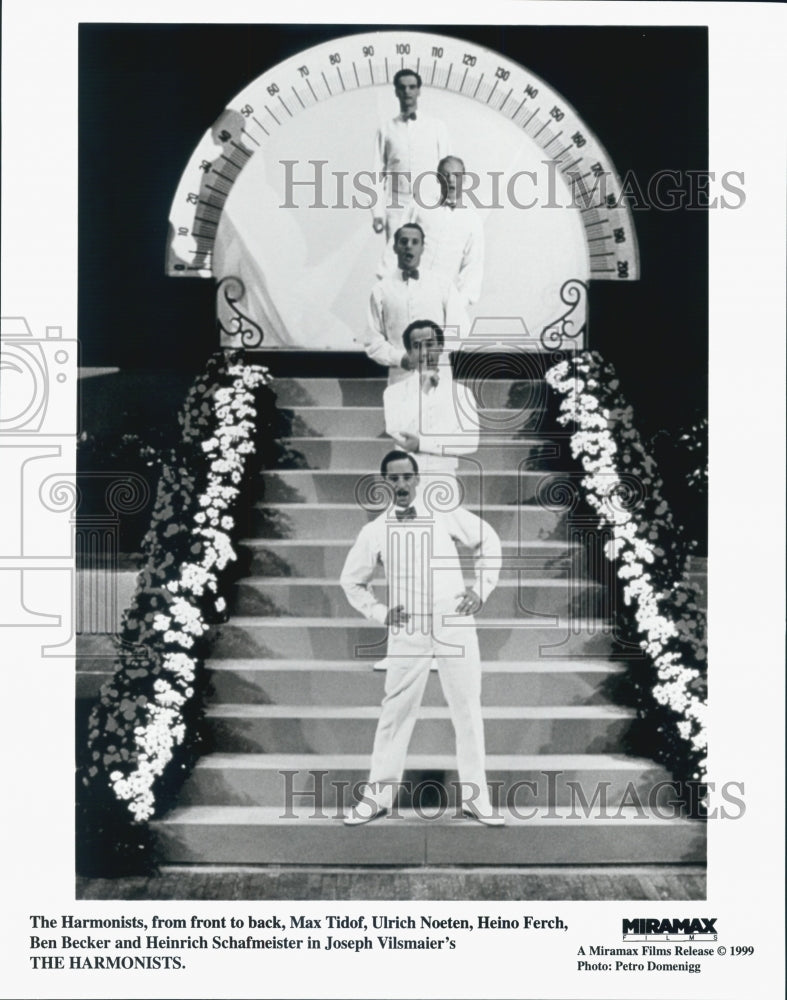 1999 Press Photo Max Tidof, Ulrich Noeten, Heino Ferch in &quot;The Harmonists&quot; - Historic Images