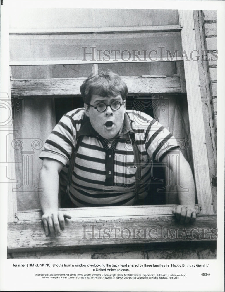1980 Press Photo Actor Tim Jenkins in "Happy Birthday Gemini" Film - Historic Images