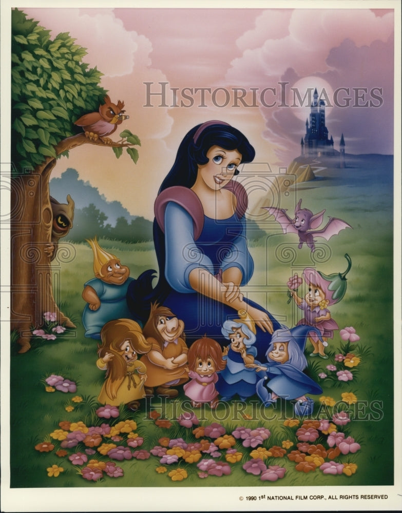 1990 Press Photo Scene from &quot;Happily Ever After&quot; Snow White Animated Film - Historic Images