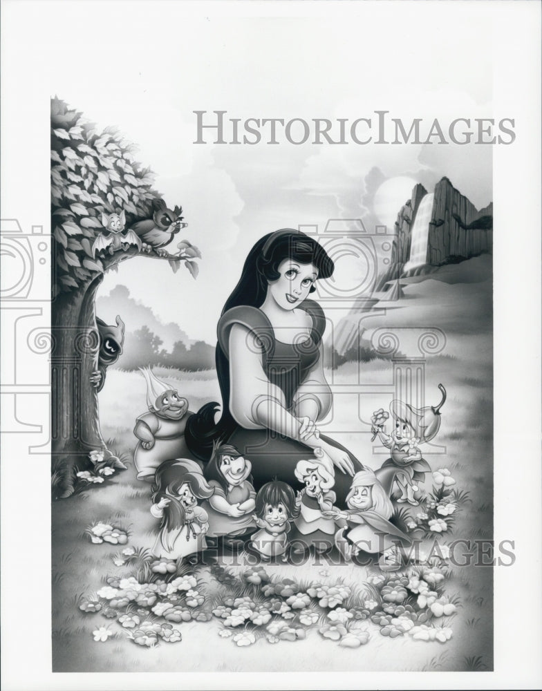 1990 Press Photo Scene from &quot;Happily Ever After&quot; Snow White Animated Film - Historic Images