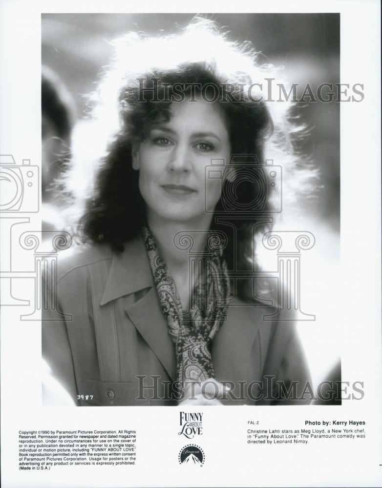 1990 Press Photo Actress Christine Lahti in "Funny About Love" Film - Historic Images