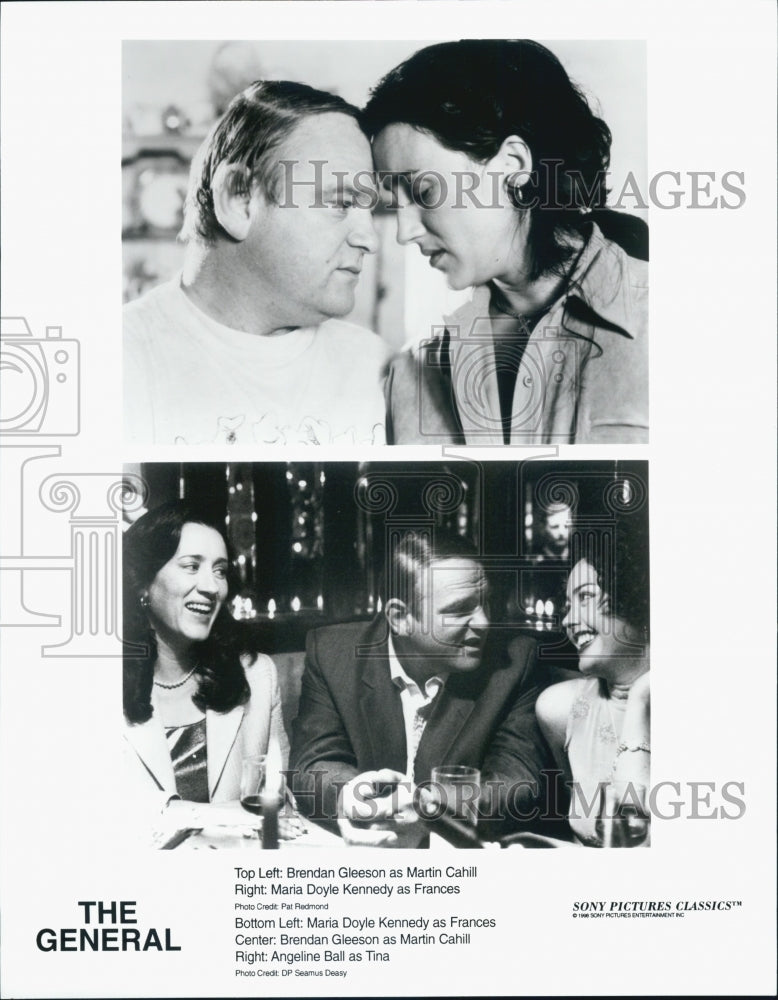 1998 Press Photo Actor Brendan Gleeson, Angeline Ball in "The General" Film - Historic Images