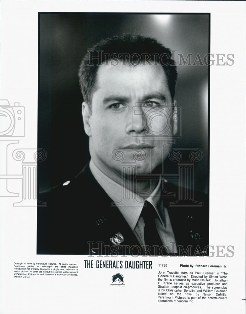 1999 Press Photo Actor John Travolta in "The General's Daughter" Film - Historic Images